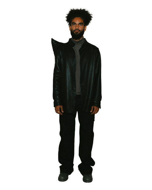 FREYR ISBLIKK LEATHER SHIRT